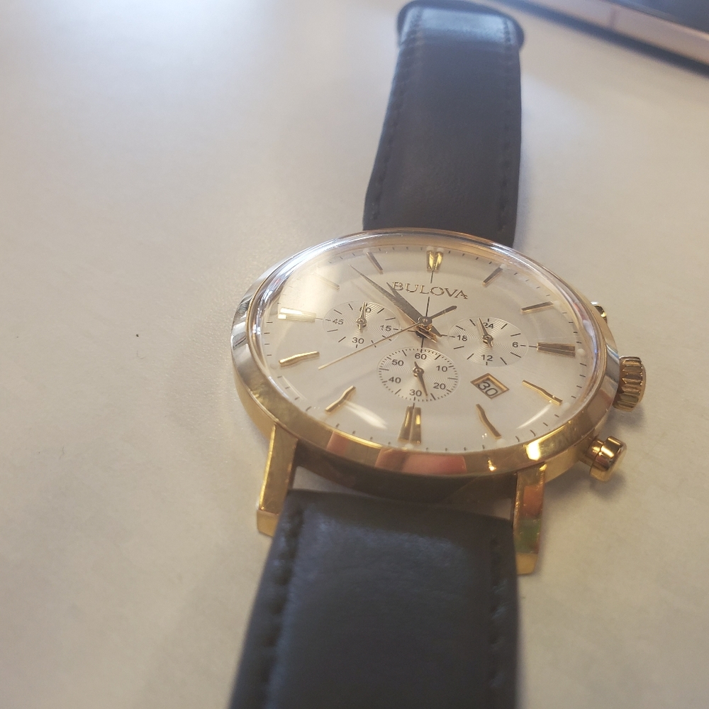 Mens Bulova Saphire Crystal
